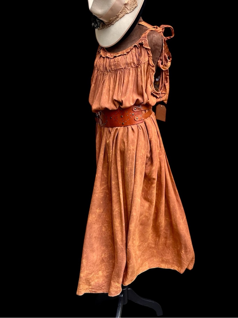 Long Boho Rust Maxi Dress